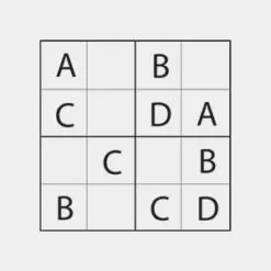Sudoku for børn med bogstaver