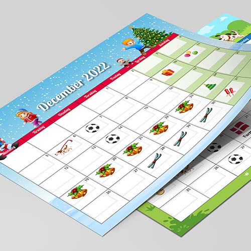 Kalender til børn med årstider