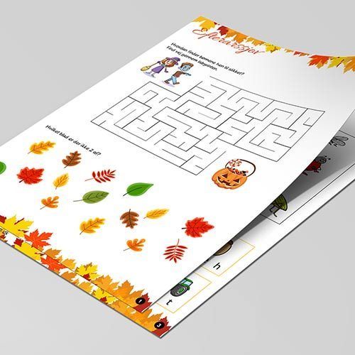 Opgavebog til efteråret - masser af opgaver og spil til de 5 årige
