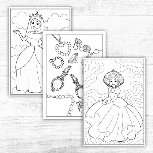 Prinsesse malebog print selv