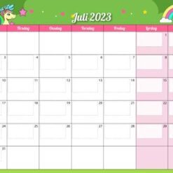 Kalender til børn - enhjørninge