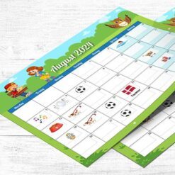 Kalender til børn med Årstider - 2024
