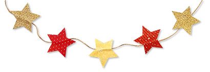 Klip og lim en stjerneremse - kreativ julekalender til børn