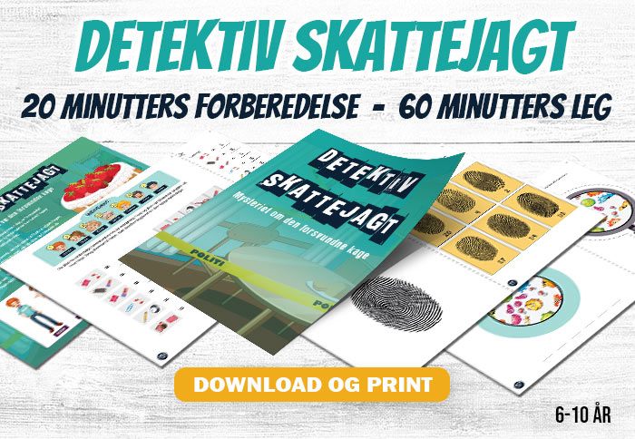 Skattejagt til børn med sjove poster