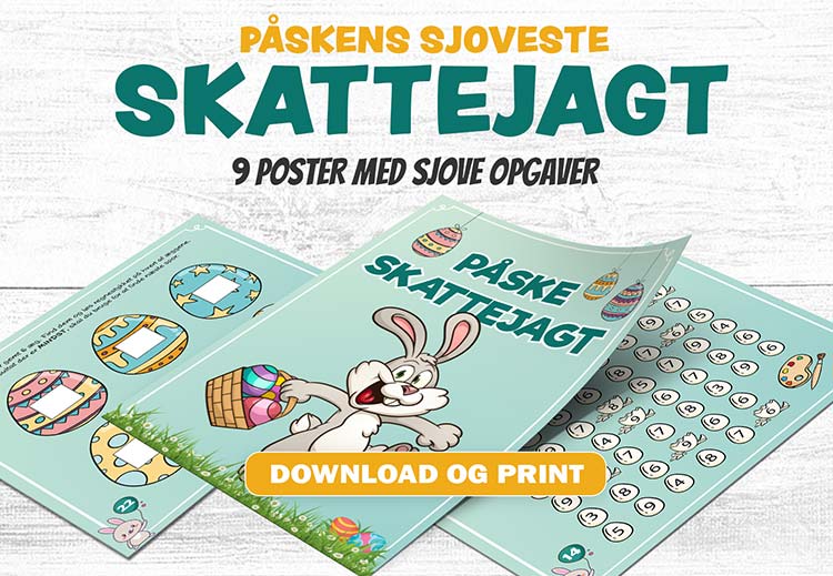Påskejagt - Sjov skattejagt i påsken for børn
