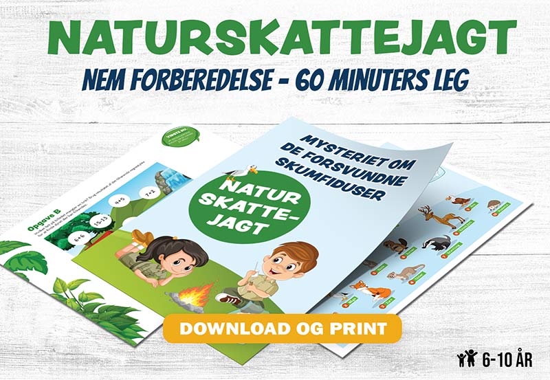 Naturskattejagt til udendørs leg