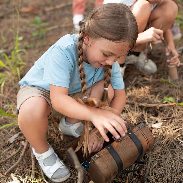 Børn på skattejagt - lege til fødselsdagen