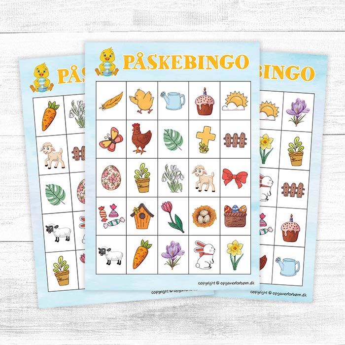 Påskebingo - hyggelig påskeleg