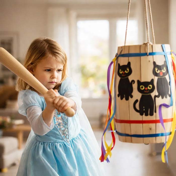 Slå katten af tønden - fastelavnslege