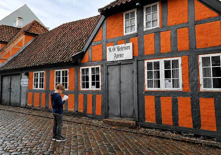 Ebeltoft Skattejagt - post ved Farvergården